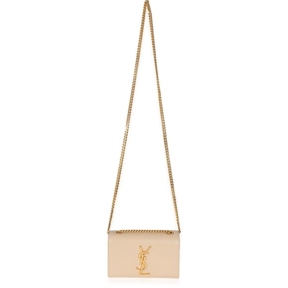 Saint Laurent Beige Grain De Poudre Small Kate Chain Bag - Picture 3 of 6
